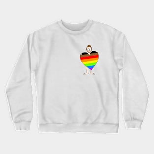 Gay Pride Heart Crewneck Sweatshirt